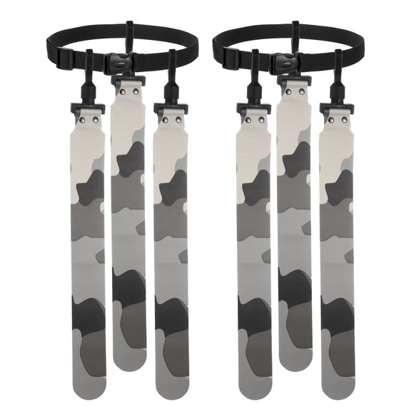 Uxcell Flag Football Set, Adjustable Flag Football Belt with 1 Belt and 3 Flags Easy Tear Away for Men Women Players Training Competition (2 Pack, Camouflage Grey)