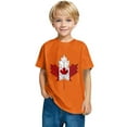 thumbnail image 4 of gljltg (3-10 Years) Unisex Kids Summer Fashionable Cute Maple Leaf Print Casual Short Sleeve Round Neck Cotton T-Shirt, 4 of 8