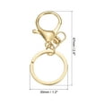 thumbnail image 2 of Uxcell Key Chain Ring Lobster Clasp Keyring Trigger Clip Keychain Holder for Arts Crafts Gold, 2 of 5