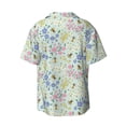 thumbnail image 5 of Salouo Honey Bees And Flowers Pattern Cuban Collar Shirts for Men Button-Down Shirt Men's Short Sleeve Shirts Hawaiian Shirts Casual Shirts -X-Large, 5 of 6
