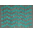 thumbnail image 1 of Ahgly Company Indoor Rectangle Abstract Turquoise Blue Contemporary Area Rugs, 2' x 5', 1 of 4