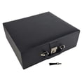 thumbnail image 2 of Tray Storage Box For UpTo 4" Staunton Chess Men Set Black Faux Leather / Nickel, 2 of 4