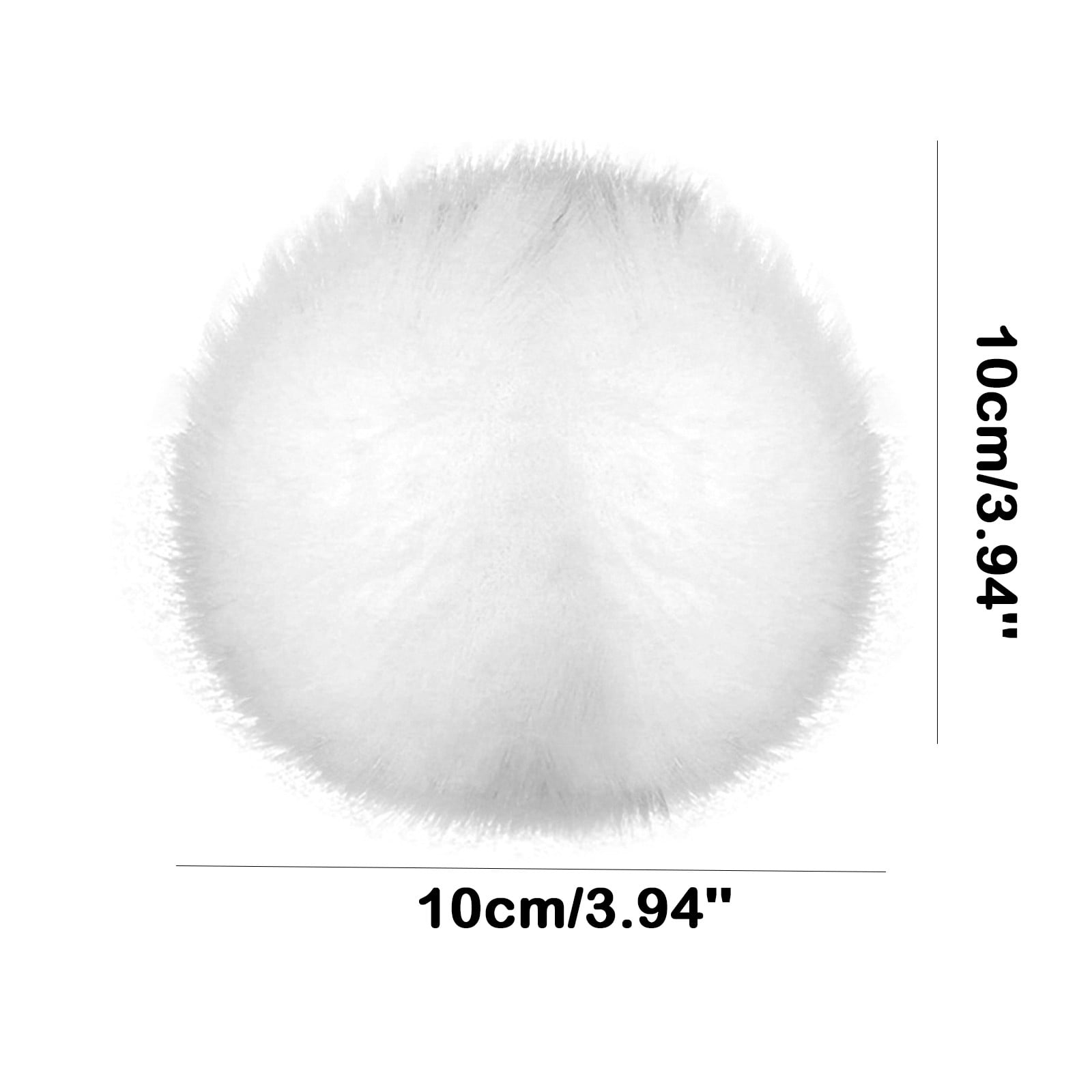 YUNAFFT 12PC DIY Faux Rabbit Imitation Pompom Ball for Knitting Hats Faux Fur Pom Pom Ball Fur Pom Poms for Hat Shoes Scarves Bag Pompoms Keychain Charms Knitting Hat Accessories
