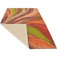 thumbnail image 3 of Abstract Rainbow Waves Multi Color Area Rug Slip Skid Resistant Rubber Back Anti Bacterial Area Rugs (Multi-Color, 6'7" x 9'2"), 3 of 7
