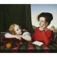 thumbnail image 3 of Friedrich Wilhelm Schadow 23x20 Black Modern Framed Museum Art Print Titled - Childhood Portrait of Wieńczysław Potocki and Konstanty Potocki (1820), 3 of 5