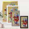 thumbnail image 4 of Designart 'Still Life A Bouquet Of Blue and Red Flowers' Traditional Framed Art Print, 4 of 4