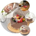 thumbnail image 4 of IFANLANDOR 1Set Pastry Tray with Lid Bamboo Glass Simple Appearance Food Preservation for Household Users, 4 of 5