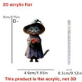 thumbnail image 3 of Eespoir Halloween Cat Ornament, Cute Cat with Wi-tch Hat, 2D Pumpkin Skull Hanging Decoration, Cute Witch Crossbody Bag Pendant, for Car Home Window Christmas Tree Decor, 3 of 8