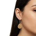 thumbnail image 4 of Dangle Earrings for Women,14K Gold Plated French Leverback Earrings,Hypoallergenic Lightweight Statement Hammer Square Bar Long Drop Earing for Women Trendy Jewelry, 4 of 6