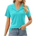 thumbnail image 1 of Swstbby Soldes d'Été! Hauts d'Été pour Femmes, Mode Femmes Manches Courtes Confortable Respirant Col Rond Blouses Chemise Vert Menthe m, 1 of 5