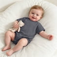 thumbnail image 5 of biudgviw Baby Boy Girl Onesie Romper Infant Plain Oversize T-Shirt Casual Round Neck Short Sleeve Bodysuit Cotton Summer Clothes(Dark Gray,6-9 Months), 5 of 6