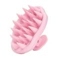 thumbnail image 4 of Cepillo de silicona para el cuero cabelludo, limpieza profunda, masaje manual para el cuero cabelludo. Rosa, 4 of 9