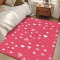 thumbnail image 4 of Valentine's Day Area Rugs 2.7'x5', Washable Small Throw Rugs for Kitchen Bedroom, Pink White Love Heart Romantic Indoor Outdoor Rug Non-Slip Low Pile Carpet Runner Reversible Floor Mats, 4 of 8