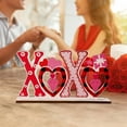 thumbnail image 3 of Valentine's Day Theme Wooden Table Decor for Dining Room, Romantic Heart Themed Centerpiece for Anniversary, Rustic Farmhouse Wedding Decor, Scenic Layout for Shelf Mantel, 3 of 6