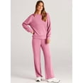 thumbnail image 4 of Traje de Dos Piezas para Mujer: Sudadera de Larga y Pantalón de Otoño. Traje Informal. Rosa 4XL, 4 of 9