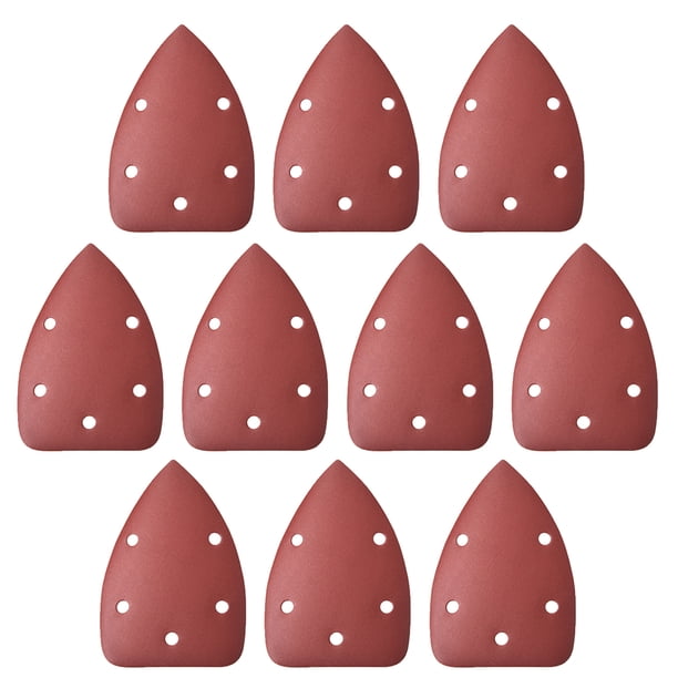 Lija de Detalle Triangular, Lijas de Lijadora, Paquete Variado de 5 Agujeros 400 Grits 10pcs