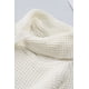 thumbnail image 3 of ABPHQTO Jersey de cuello alto cruzado con botones blanco para mujer, 3 of 5