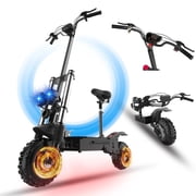 Mebike Dual Motor Electric Scooter for Adults ,53MPH &53 Miles Long Range ,72V 6000W E Scooter with Seat,11INCH Off-Road Tires,UL2272