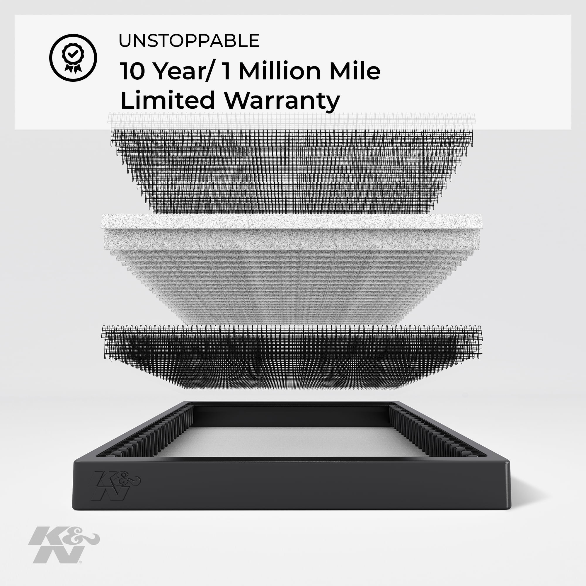 K&N Performance Cabin Air Filter: Lifetime, Washable, Engineered to Maximize Airflow, VF2059