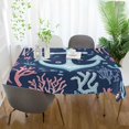 thumbnail image 3 of Yayeee Tablecloths 54" x 72" Rectangle Wrinkle Resistant Party Table Cover, Light Blue Anchor, 3 of 8