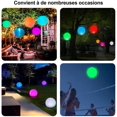 thumbnail image 5 of 2 luces LED flotantes para piscina de 20 cm, globo impermeable IP68, lámpara flotante, luz nocturna LED que cambia de color al aire libre con control remoto para decoración de fiestas, piscina, boda,, 5 of 5