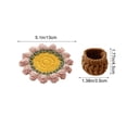 thumbnail image 3 of Cagogo Handmade Crochet Rose Coaster Set, Knitted Insulation Pad and Storage Basket, Polyester Yarn Desktop Decor, Holiday Gift for Mother's Day Valentine's Day, Home Kitchen Tabletop Ornament, 3 of 6