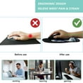 thumbnail image 2 of Mouse Pad with Wrist Support, Ergonomic Mouse Pad with Memory Foam Wrist Rest Cushion, Non-Slip Rubber Base Gaming Mice Pad for Home Office Computer Laptop, Sea Wave, 2 of 14