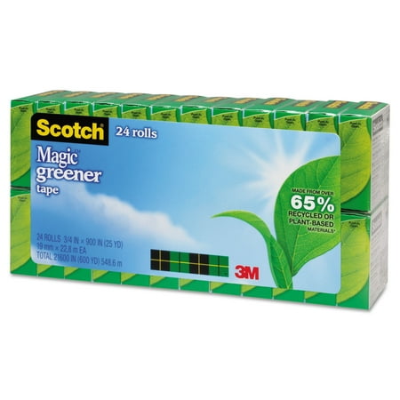 UPC: 0051141955780 | Scotch Magic Greener Tape  3/4  x 900   24 Boxes/Pack  1  Core  Matte Clear  24 / Pack (Quantity)