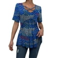 thumbnail image 2 of a.Jesdani Womens Plus Size Tops Short Sleeve Casual V Neck Criss Cross Blouse Tunic M-4X, 2 of 5