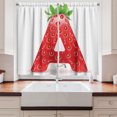 thumbnail image 2 of Ambesonne Letter a Kitchen Curtains, Fun Strawberry Theme, 55"x45", Vermilion Green Orange, 2 of 3