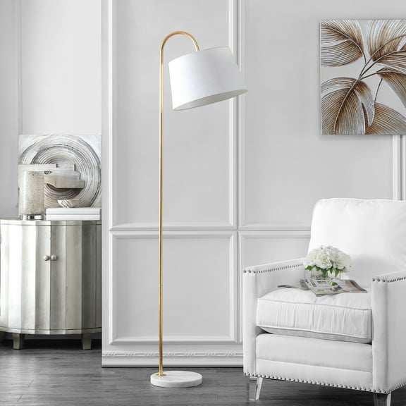 SAFAVIEH Dacey 68.5 in. Glam Floor Lamp, Gold/White