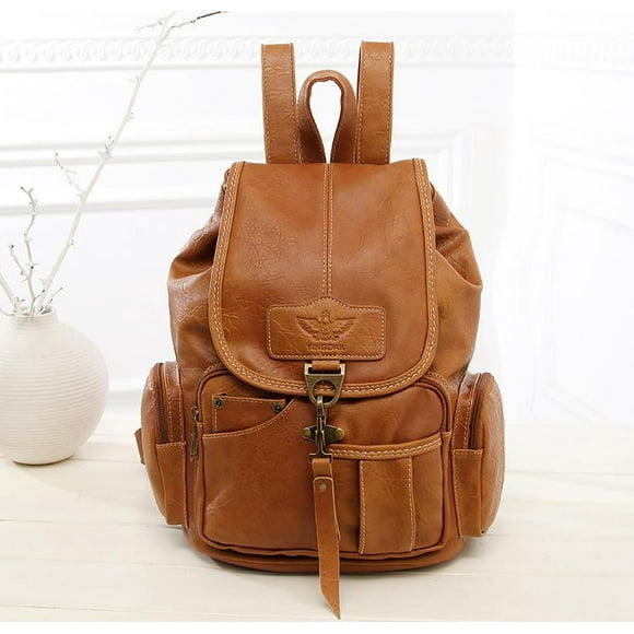 Female Backpack Mochila Feminina Leather Women Mochila Mujer Girls School Backpack Feature Multifunction 2022 Travel Mochila Coffee