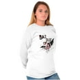 thumbnail image 3 of Halloween Bat Out of Hell Spooky Plus Size Long Sleeve Graphic Tee Shirt Brisco Brands 3X, 3 of 5