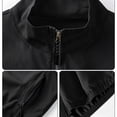 thumbnail image 6 of Avirosel Men's Lightweight Vest Outerwear Zip Up Casual Outdoor Sleeveless Jacket with Zipper Pockets for Golf Running Hiking Black, 6 of 6