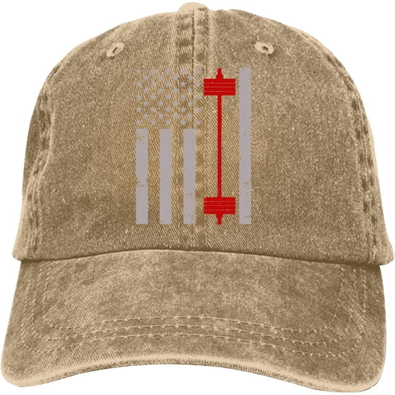 American Power Weight Lifting Baseball Cap Vintage Adjustable Washed Hats Cowboy Hats Denim Dad Hat for Men Women Boy Girl