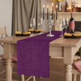 thumbnail image 2 of Purple Burlap Texture 108 Inch Table Runner, Farmhouse Vintage Purple Farmhouse Dresser Scarf Cotton & Linen Tablerunner for Dining/Kitchen Island/Holiday Party Décor 13" x 108", 2 of 9