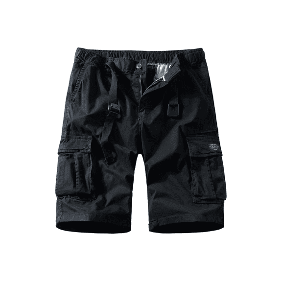 Men's Multi Pocket Cargo Shorts with Belt Classic Cargo Stretch Short Multi-Pocket