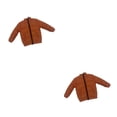 thumbnail image 3 of Vogacara 1/6 Doll Down Jacket Ropa de diario Vestir para muñeca de 12 pulgadas Naranja 2piezas Naranja Longitud: 12.3 cm, 3 of 6