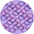 thumbnail image 1 of Ahgly Company Indoor Round Patterned Mauve Purple Area Rugs, 5' Round, 1 of 6