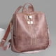 thumbnail image 5 of Mochila monedero para mujer de piel sintética antirrobo, mochila de viaje, bolso de hombro de moda para mujer con bolso pequeño, 5 of 6