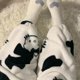 thumbnail image 3 of Pantalones de pijama Kawaii de Hello Kitty para mujer, calzas informales cálidas de dibujos animados de gato Kt, pantalones de felpa suave, terciopelo Coral británico, Otoño e Invierno, 3 of 4