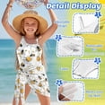 thumbnail image 5 of Xixirimido Bee White Daisy Print Girls One Piece Swimsuits Cutout Bathing Suit with Cover Up Skirt Quick Dry Beach Swimwear with Adjustable Strap, Size 7-8 Years, 5 of 7