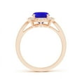 thumbnail image 2 of Angara Natural 2.45 Ct. Tanzanite with Diamond Halo Ring in 14K Rose Gold for Women (Ring Size: 9), 2 of 8