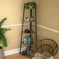 thumbnail image 3 of 5 Tier Tall Corner Shelf Stand Large Capacity Corner Bookshelf For Living Room Kitchen Small Space (18.10 x 18.10 x 70in), 3 of 9