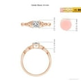thumbnail image 4 of ANGARA Natural Princess-Cut Diamond Celtic Knot Ring in 14K Rose Gold for Women (Size-4.4mm| Color-I-J| Clarity-I1-I2) | April Birthstone, Anniversary, Jewelry Gift for Women | Natural Diamond Ring, 4 of 8