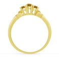 thumbnail image 5 of 14k Yellow Gold Oval Citrine And Diamond Three Stone Ring, 5 of 6