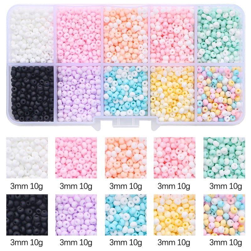 Fieldoo Feildoo 6600pcs 2mm Glass Seed Beads for Jewelry Making Kit, Tiny Beads Set for Bracelets Making, DIY, Art and Craft, Girl's, Size: 2 mm