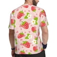 thumbnail image 2 of Wukai Strawberry Floral Print Men's Short-Sleeved Mesh T-Shirt,Quick-Dry Short Sleeve Workout T-Shirt-Medium, 2 of 8
