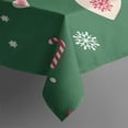 thumbnail image 4 of Green Christmas Pattern Rectangle Tablecloth 60"x120",Waterproof Polyester Rectangle Table Cloth, Wipeable Spillproof Polyester Tablecloth for Dining, Camping, Indoor and Outdoor, 4 of 6