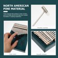thumbnail image 4 of Thumb Piano 17 Keys Wooden Kalimba Mbira Beginner Finger Instrument Gift, 4 of 7
